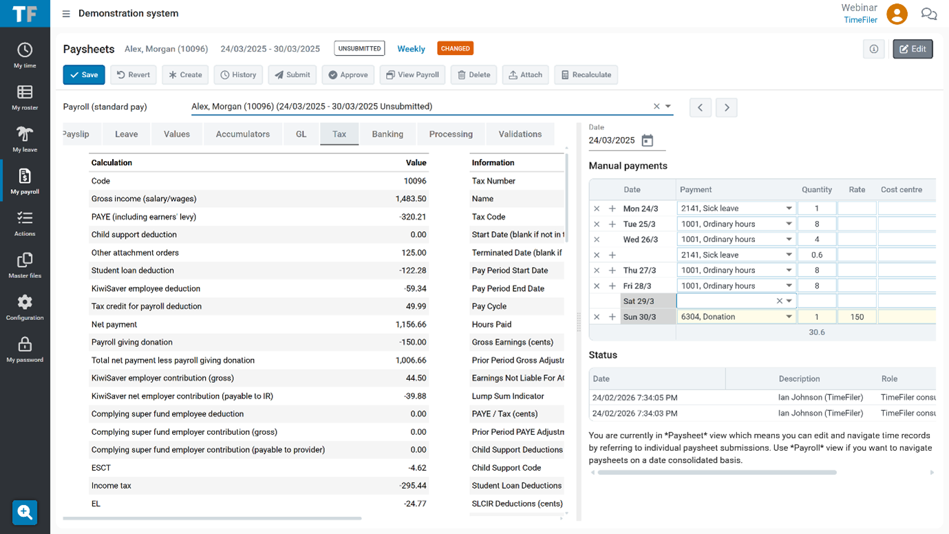 Payroll | Feature | TimeFiler