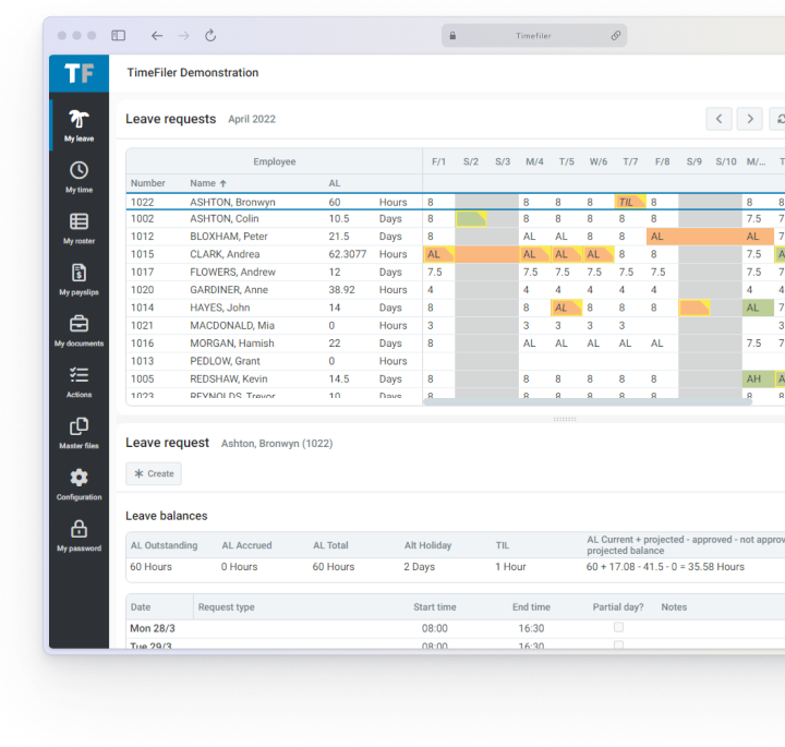 Ets Leave Leave Requests | Feature | Cloud-based Management | TimeFiler